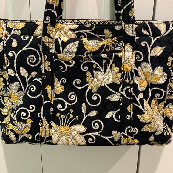 Vera Bradley Large Tote, Yellow Bird (Retired Pattern) - Picture 3 of 4